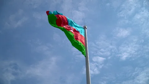 State Flag Square of Azerbaijan has one of the tallest flagpoles in the world Stock Footage 305204366