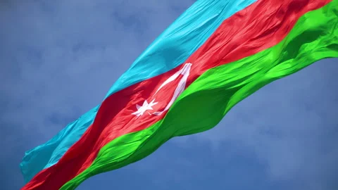 State Flag Square of Azerbaijan has one of the tallest flagpoles in the world Stock Footage 305205044