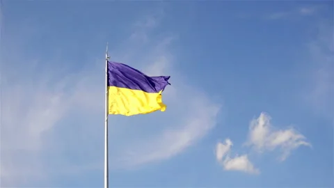 The state flag of Ukraine in 4K Video stock 139230556