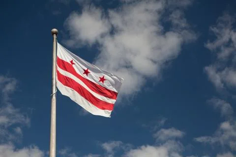 State Flag of Washington, DC Stock Photos