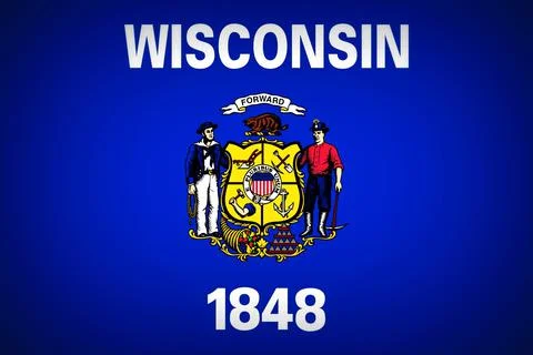 State flag of Wisconsin Stock Illustration