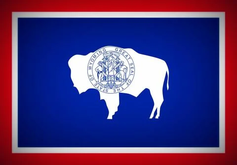 State flag of Wyoming Stock Illustration