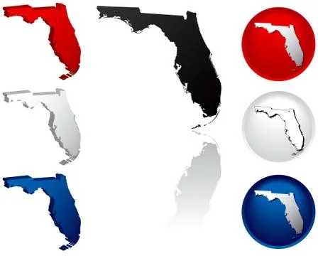 State of Florida icons Stock Illustration