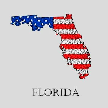 State Florida - vector illustration. Stock Illustration