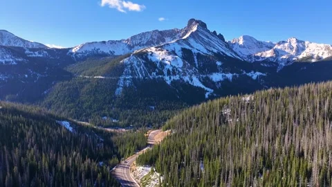 State Forest State Park 02 | Never Summer Mountains | Rockies, CO | 4k Drone Stock Footage 259859556