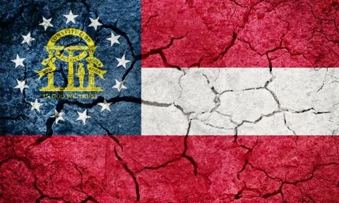 State of Georgia flag Stock Photos