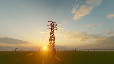 State Grid High Voltage Tower Stock Footage 288078331