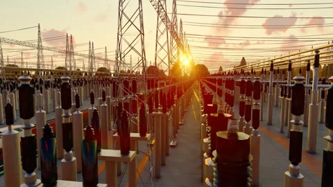 State Grid UHV Substation Power Facilities Stock Footage 295404538