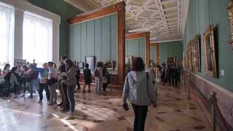 State Hermitage Museum, interior. Video stock 115480021