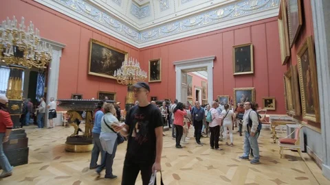 State Hermitage Museum, interior. Video stock 115480065