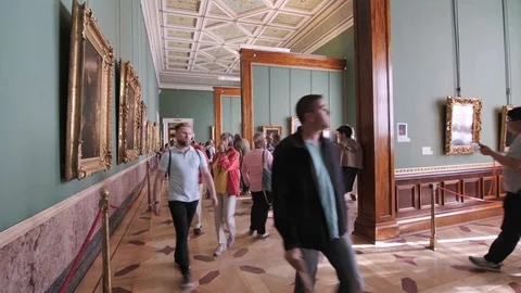 State Hermitage Museum, interior. Video stock 115480463