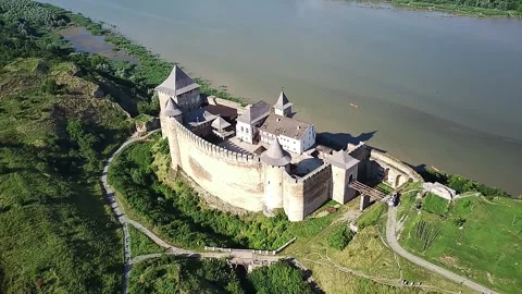 State Historical And Architectural Reserve Khotyn Fortress. 库存影片 339170891
