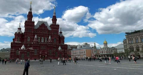 State Historical Museum, Red Square, Moscow Stock Footage 66205685