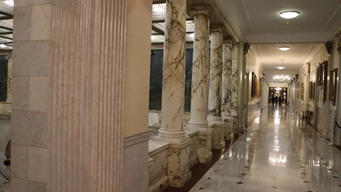 State house second floor corridor. Stock Footage 343034196