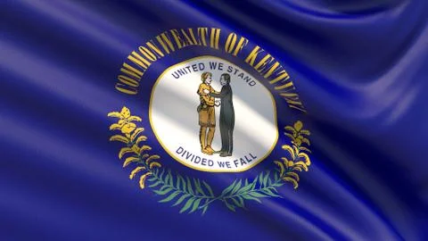 State of Kentucky flag. Flags of the states of USA. Stock-Illustration