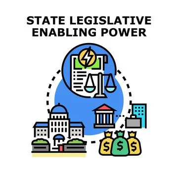 State legislative enabling power concept illustration Stock Illustration