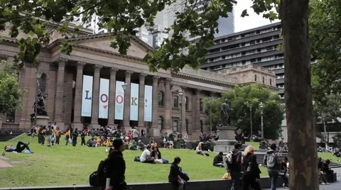 State Library, Melbourne, Australia 2K Video stock 5186810