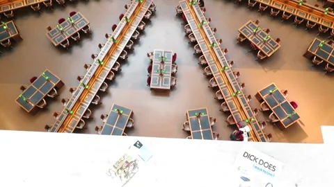 State Library of Victoria Reading Room, Melbourne, Australia (10th Nov 2019) 库存影片 343455335