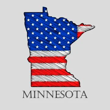 State Minnesota - vector illustration. Stock Illustration