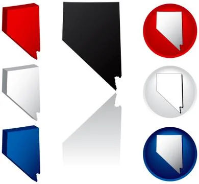 State of Nevada icons Stockillustratie