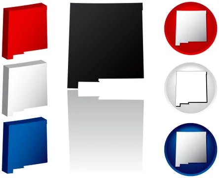 State of New Mexico icons Иллюстрация