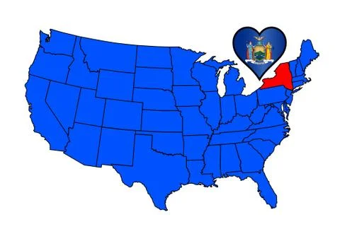State of new york Stock Illustration