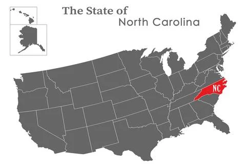 The state of North Carolina Stock Illustration