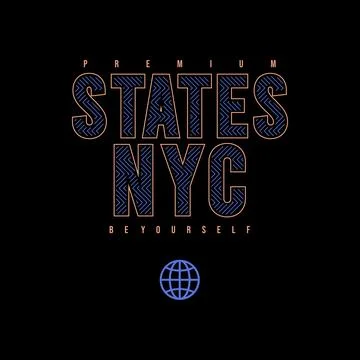 State nyc vector typography for t-shirt. perfect for simple style Stock Illustration