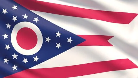 State of Ohio flag. Flags of the states of USA. Stock-Illustration