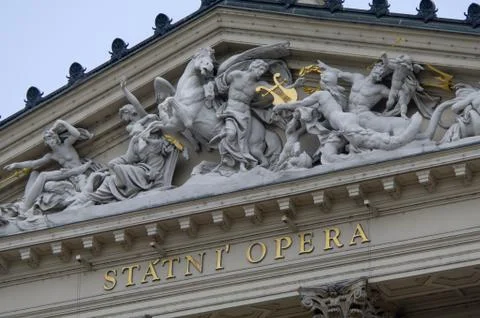 State opera in Prague front Stock Photos
