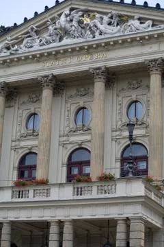 State opera in Prague remote view Stock Photos