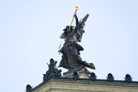 State opera in Prague statue Stock Photos