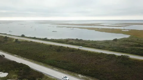 State Park Boat Basin, Robert Moses Crossway Harbor, Robbins Rest, New York Stock Footage 99119606