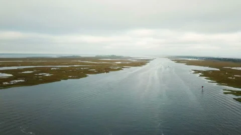 State Park Boat Basin, Robert Moses Crossway Harbor, Robbins Rest, New York Stock Footage 99121500