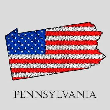 State Pennsylvania - vector illustration. Stock Illustration