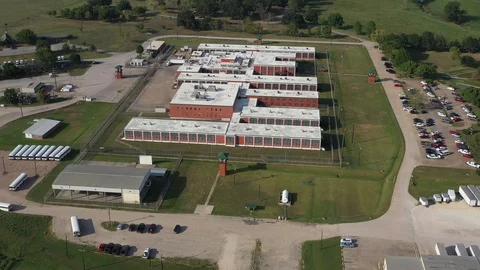 State Prison Buildings and Grounds, Huntsville, Texas, USA Stock Footage 129324260