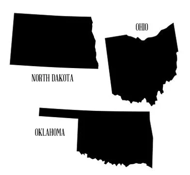 State Silhouette Collection Stock Illustration