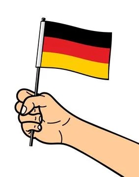 The state symbol of the flag of Germany, isolated on a white background. Nati Stock Illustration