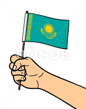 The state symbol of the flag of Kazakhstan, isolated on a white background.  N: Graphic #166523913