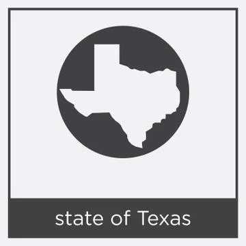 State of Texas icon isolated on white background Stock Illustration