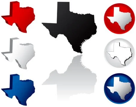 State of Texas icons Иллюстрация
