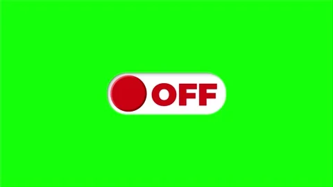 On Off State Toggle Switch Animation Modern UI Control Button Stock Footage 332447289