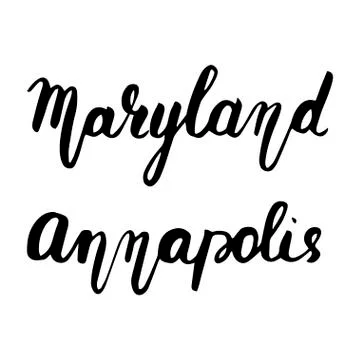 State USA hand lettering element Stock Illustration
