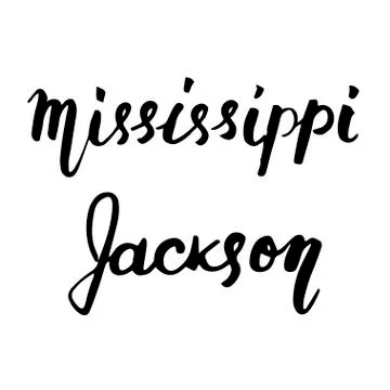 State USA hand lettering element Stock Illustration