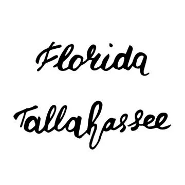 State USA hand lettering element Stock Illustration