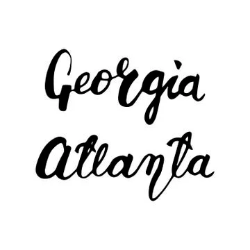 State USA hand lettering element Stock Illustration