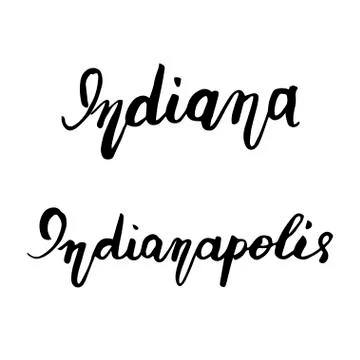 State USA hand lettering element Stock Illustration