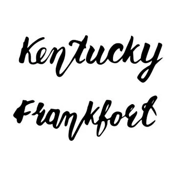 State USA hand lettering element Stock Illustration
