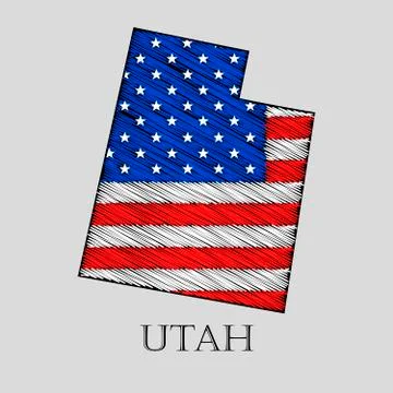 State Utah - vector illustration. Stock Illustration