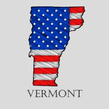 State Vermont - vector illustration. Stock Illustration
